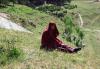 (c) Copyright - Raphael Kessler 2011 - Tibet - Labrang Monk taking in the weather