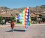(c) Copyright - Raphael Kessler 2011 - Peru - Cuzco - Inca flag on parade