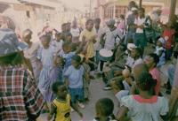 © Copyright - Raphael Kessler 2011 - Guatemala - Livingston - Impromptu performance on the street