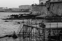 © Copyright Raphael Kessler 2012 - Italy - Sicily - Ortygia - Swimming platform