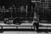 © Copyright - Raphael Kessler 2013 - USA - New York - Columbus Circle lieing down