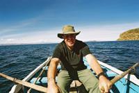 © Copyright - Raphael Kessler 2011 - Bolivia - Lake Titicaca - me rowing