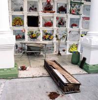 © Copyright Raphael Kessler 2011 - Medellin - Cementario San Pedro - Exhumed coffin
