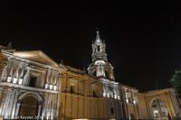 © Copyright - Raphael Kessler 2014 - Peru - Arequipa Plaza de Armas - Cathedral at night