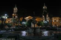 © Copyright - Raphael Kessler 2014 - Peru - Arequipa Plaza de Armas - at night