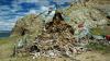 (c) Copyright - Raphael Kessler 2011 - Tibet - Namtso - Prayer cairn and flags