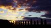 (c) Copyright - Raphael Kessler 2011 - Easter Island - Sunrise at Tongariki - light through the Moai